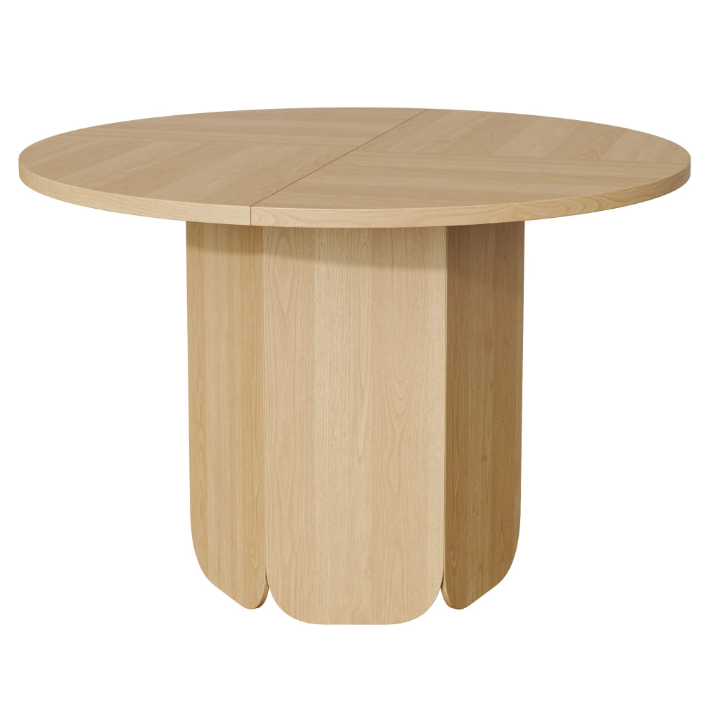 TAVOLO ROTONDO DA PRANZO 120 cm MDF Rovere per 4-6 persone