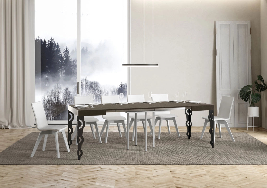 Tavolo Allungabile 90-246x90x77 cm Karamay Tortora