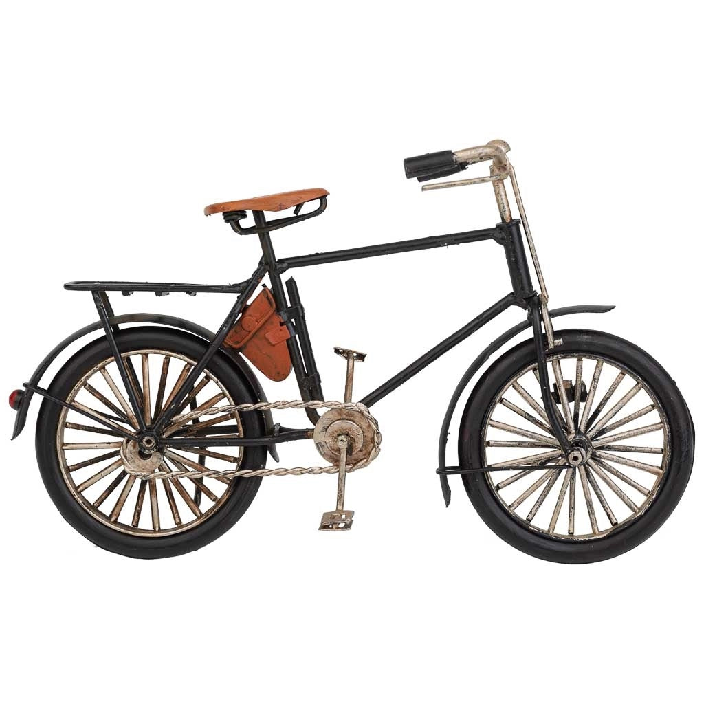 Bici in metallo nero 23x7,5x12,5h