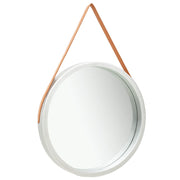Specchio da Parete con Cinghia 60 cm Argento 320370