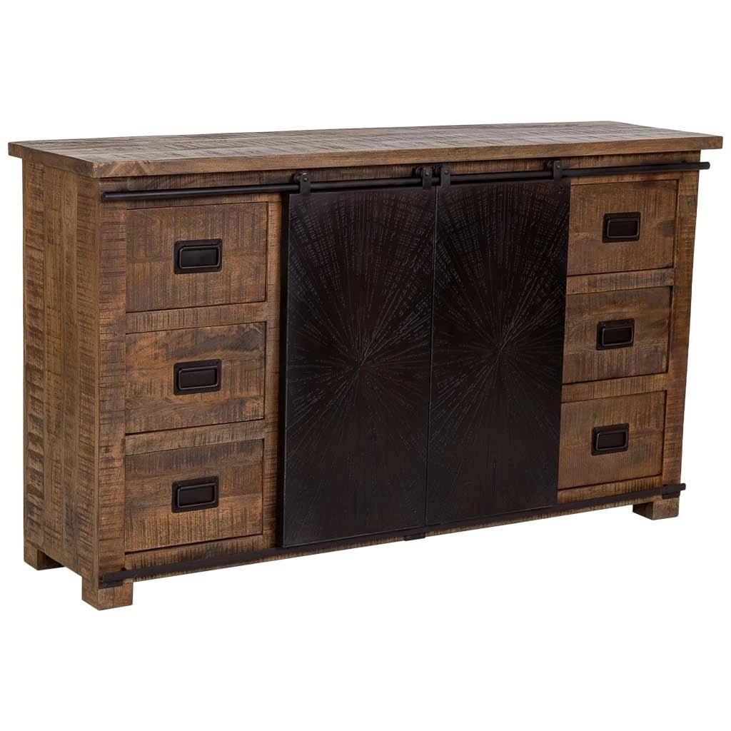 Credenza in legno marrone 160x42x92h cm
