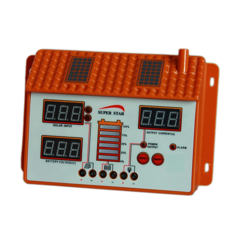 Trade Shop - Regolatore Di Carica Per Pannello Solare 12-24v 50 60a Controller Per Ricarica -