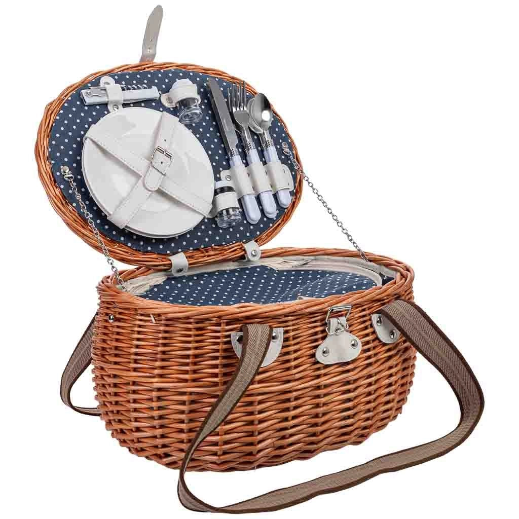 Cestino da picnic marrone (2 coperti) 40x28x22h cm