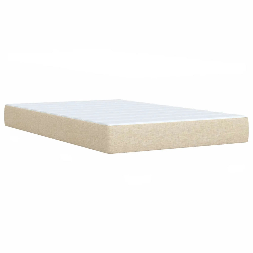 Letto con Box Spring, Materasso e LED Crema 120 x 190 cm 3451894