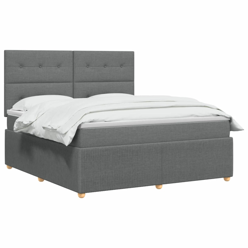Letto box spring con materasso Grigio Scuro 140 x 200 cm 3454411