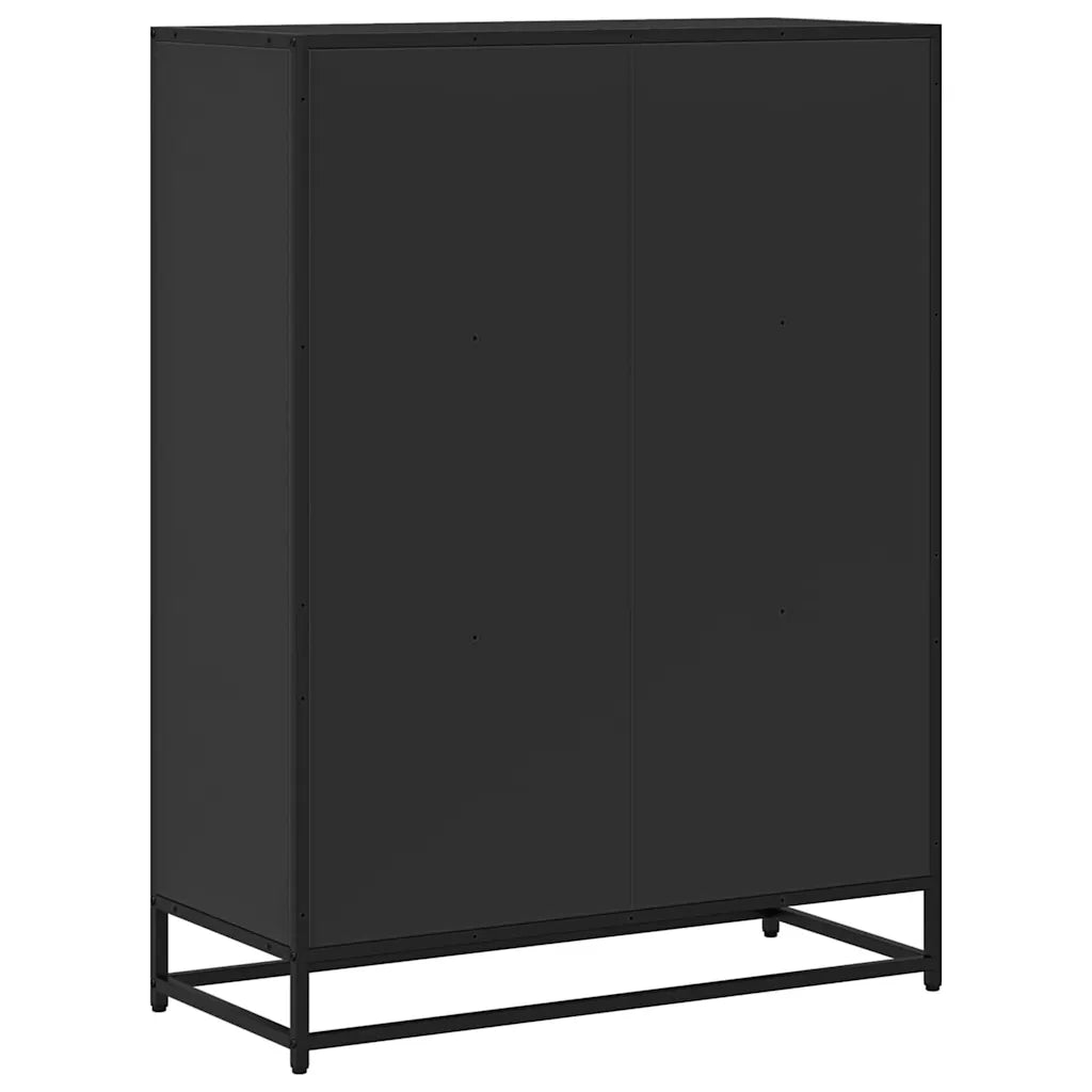Libreria Nera 80,5x35x107,5 cm in Legno Multistrato 849119