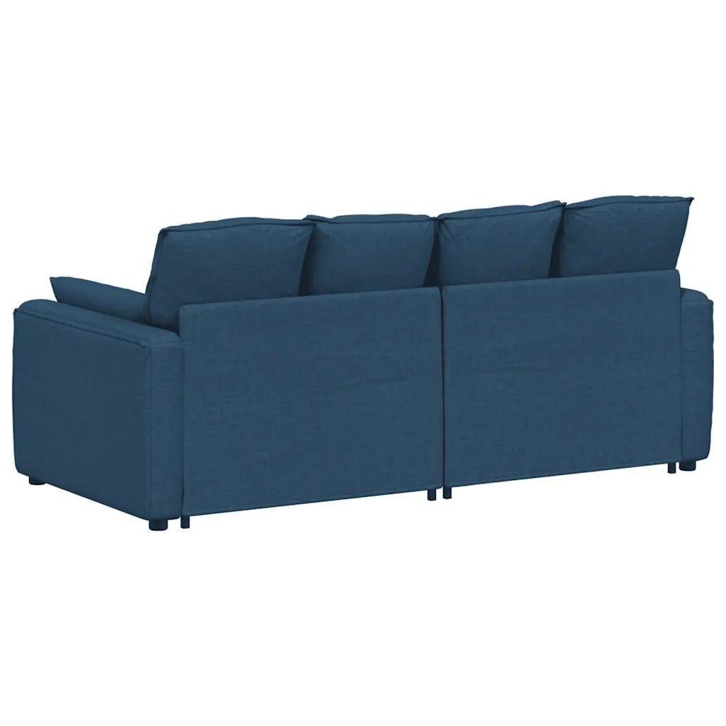 Divano Modulare con Cuscini Blu 3321124
