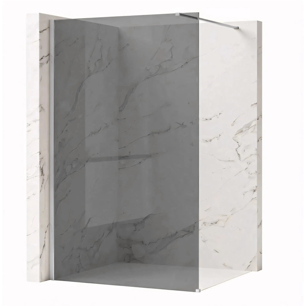 Parete Doccia Rea Flexi Grey / Chrome 80