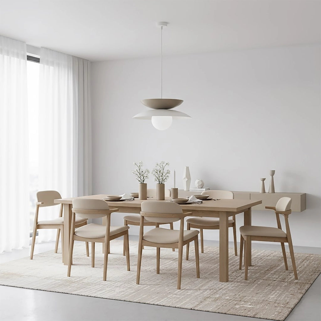 Lampada sospensione NAGOYA Japandi bianco-beige 1xG9