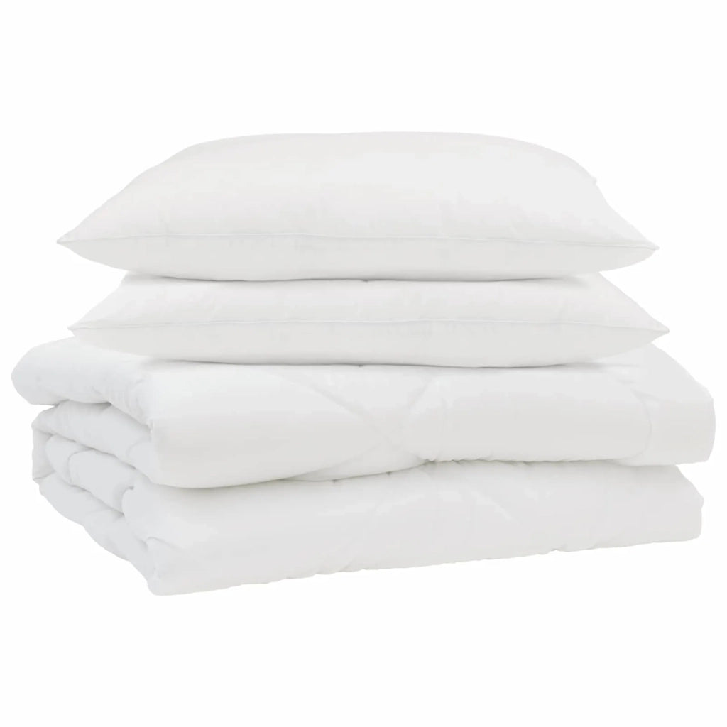 Duvet Estivo con cuscino 3 pcs Bianco Microfibra 3377325
