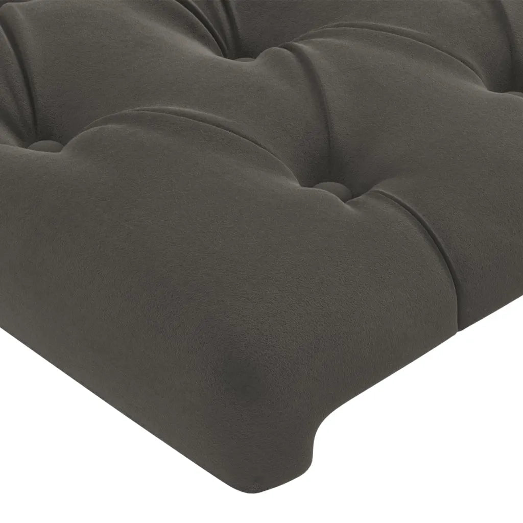 Testiera | Testata ad Orecchio GrigioScuro 147x16x118/128cm in Velluto
