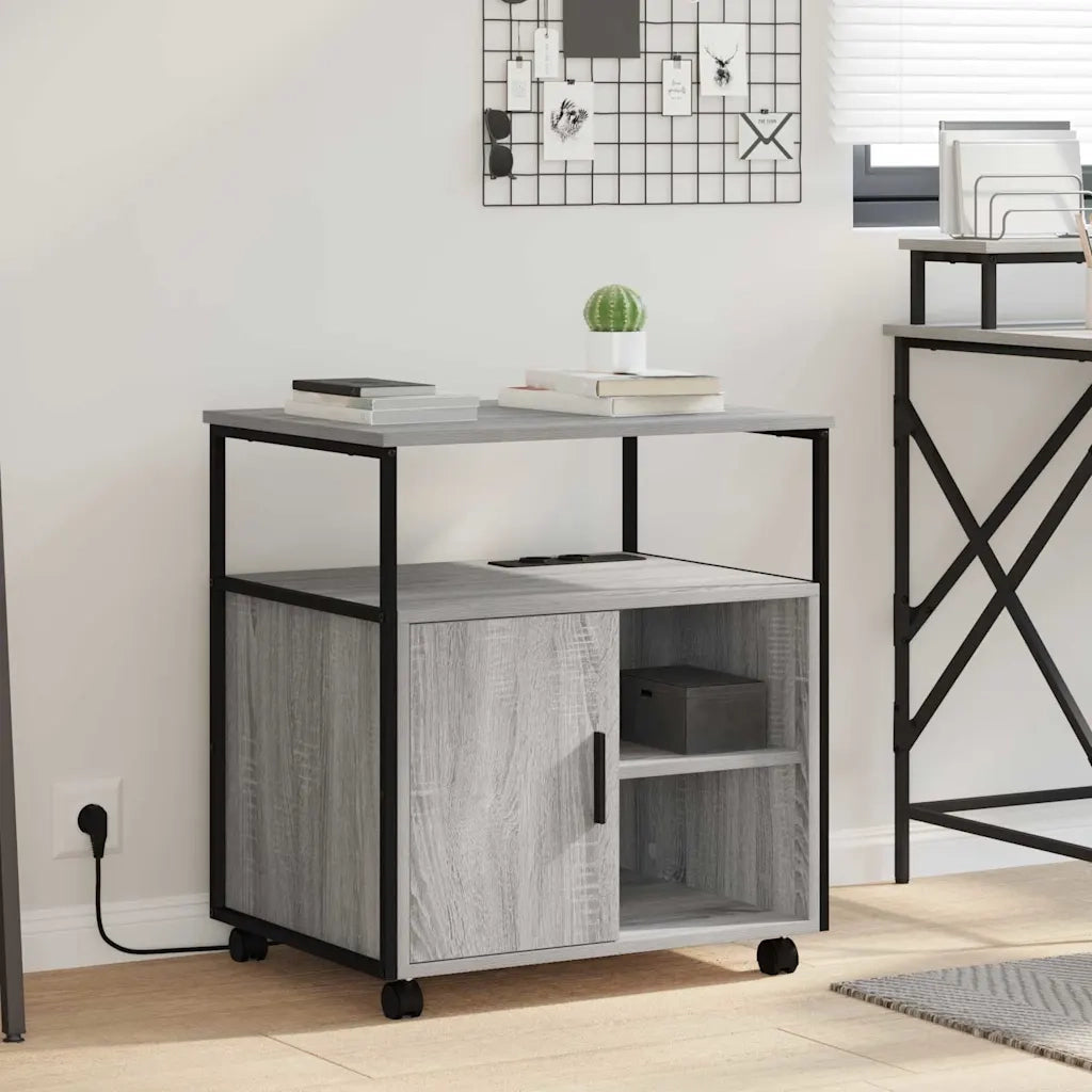 Cabina con Stazione di Ricarica Grigio Sonoma 61 x 46 x 67 cm 859833