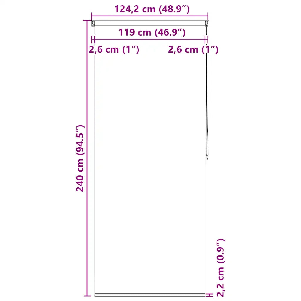 Tenda a rullo | Tenda avvolgibile per Doccia 120x240 cm Schizzi