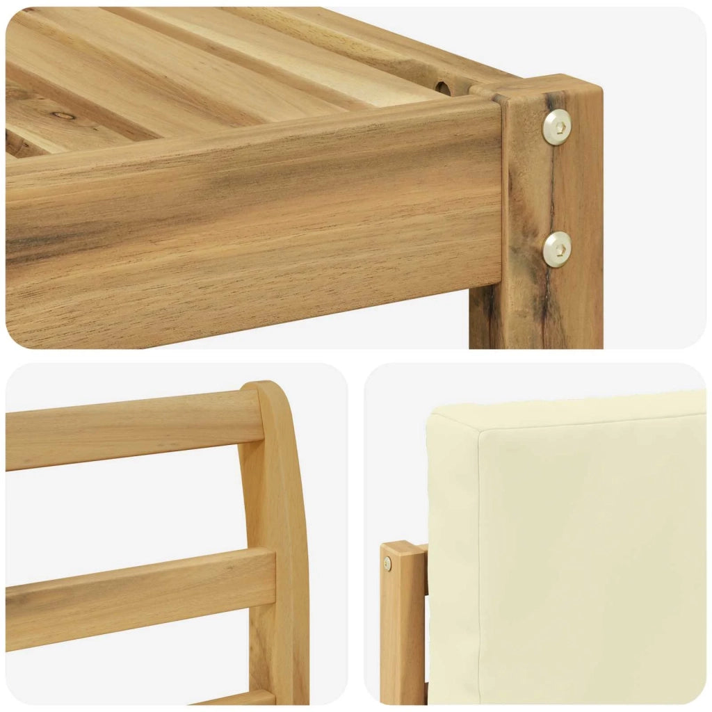 Set di divani da esterno 7 pcs Bianco e Crema 59 x 59 x 37 cm 3391955
