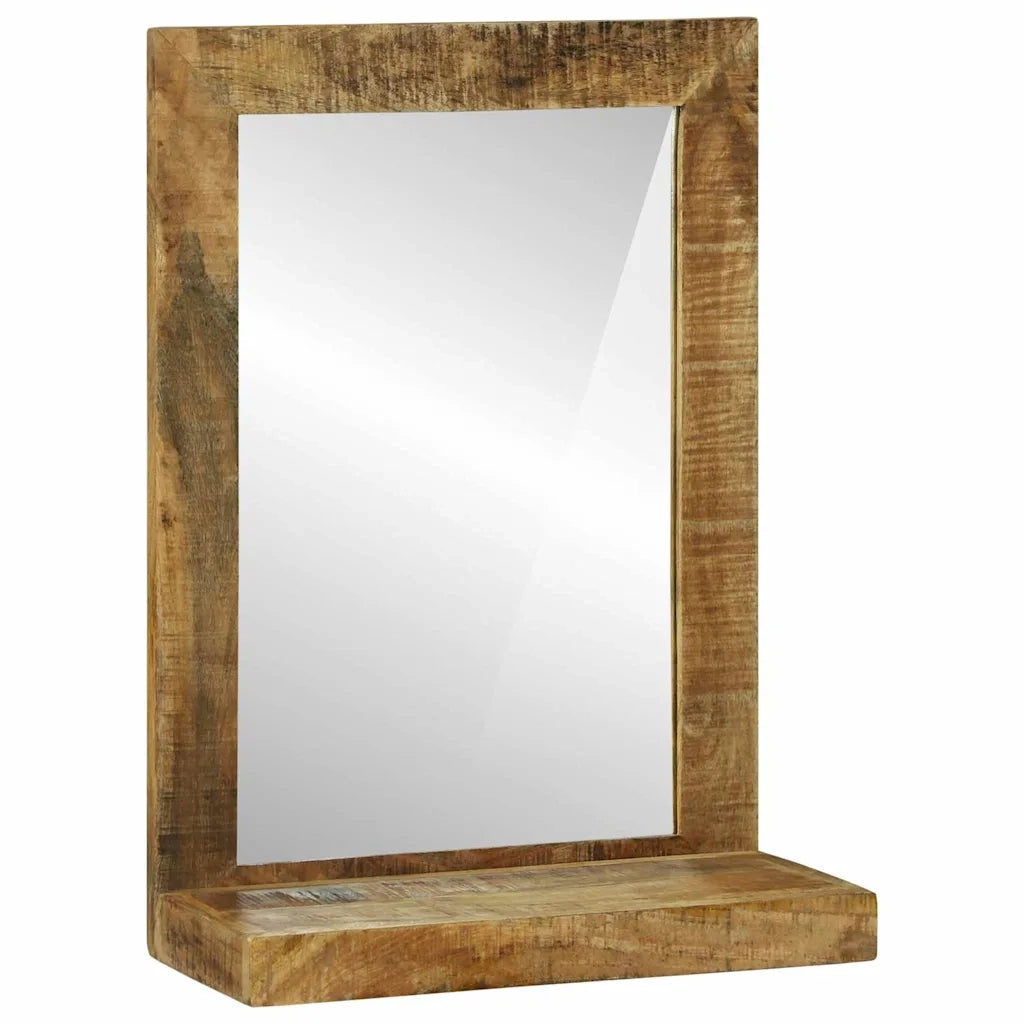 Specchio da bagno Rettangolare Marrone Legno di mango massello 4016736