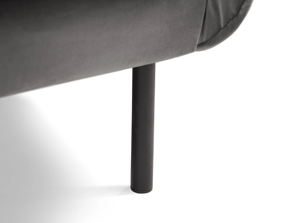 Cosmopolitan Design - Poltrona "Vienna" in velluto grigio chiaro 