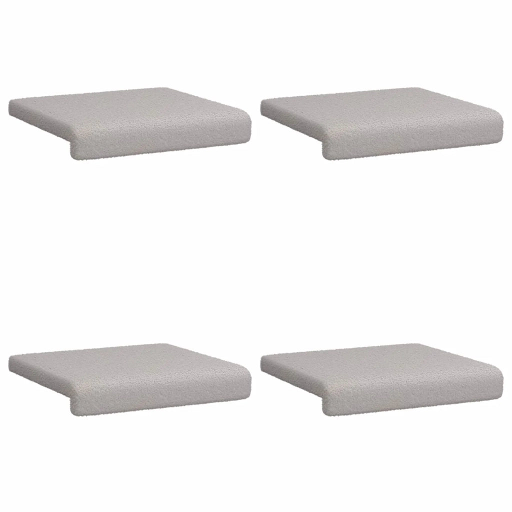 Cuscino per panchina 4 pcs Tessuto Sherpa Grigio Chiaro 42043149