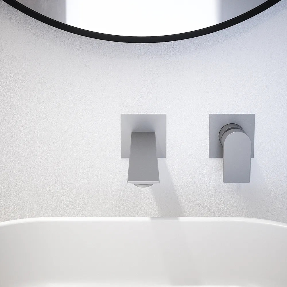 Miscelatore lavabo ad incasso nickel spazzolato | Rita