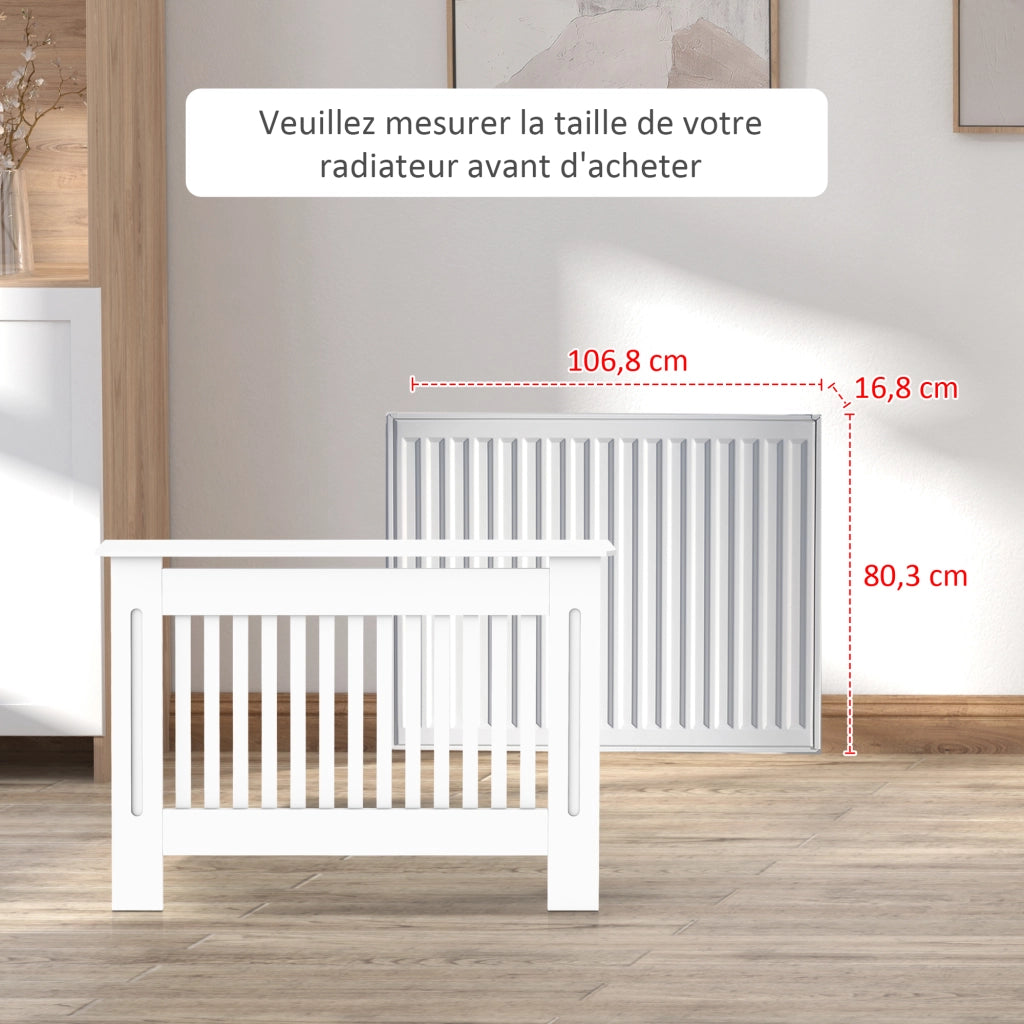 Armadio copriradiatore ¨C Minimal ¨C Bianco 112x19x81 cm