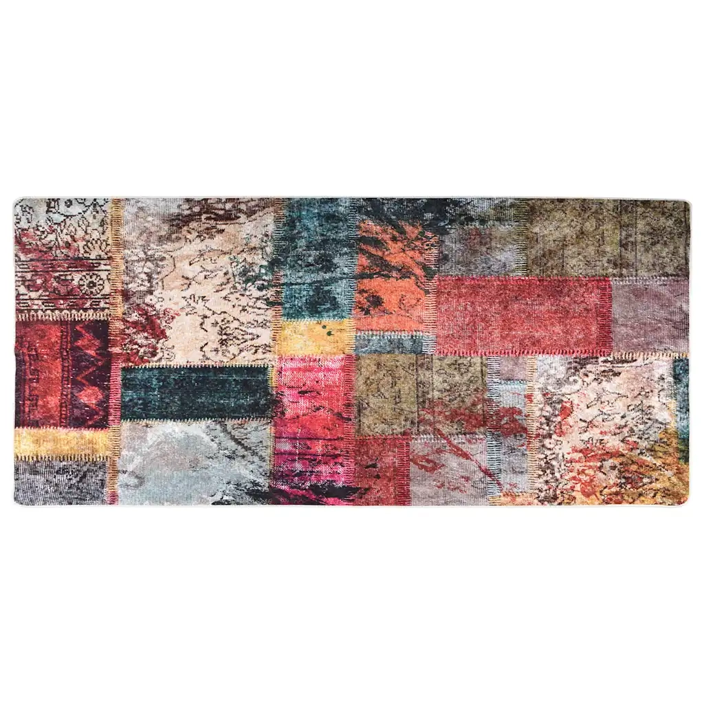 Tappeto Lavabile Patchwork 80x300 cm Multicolore 337965