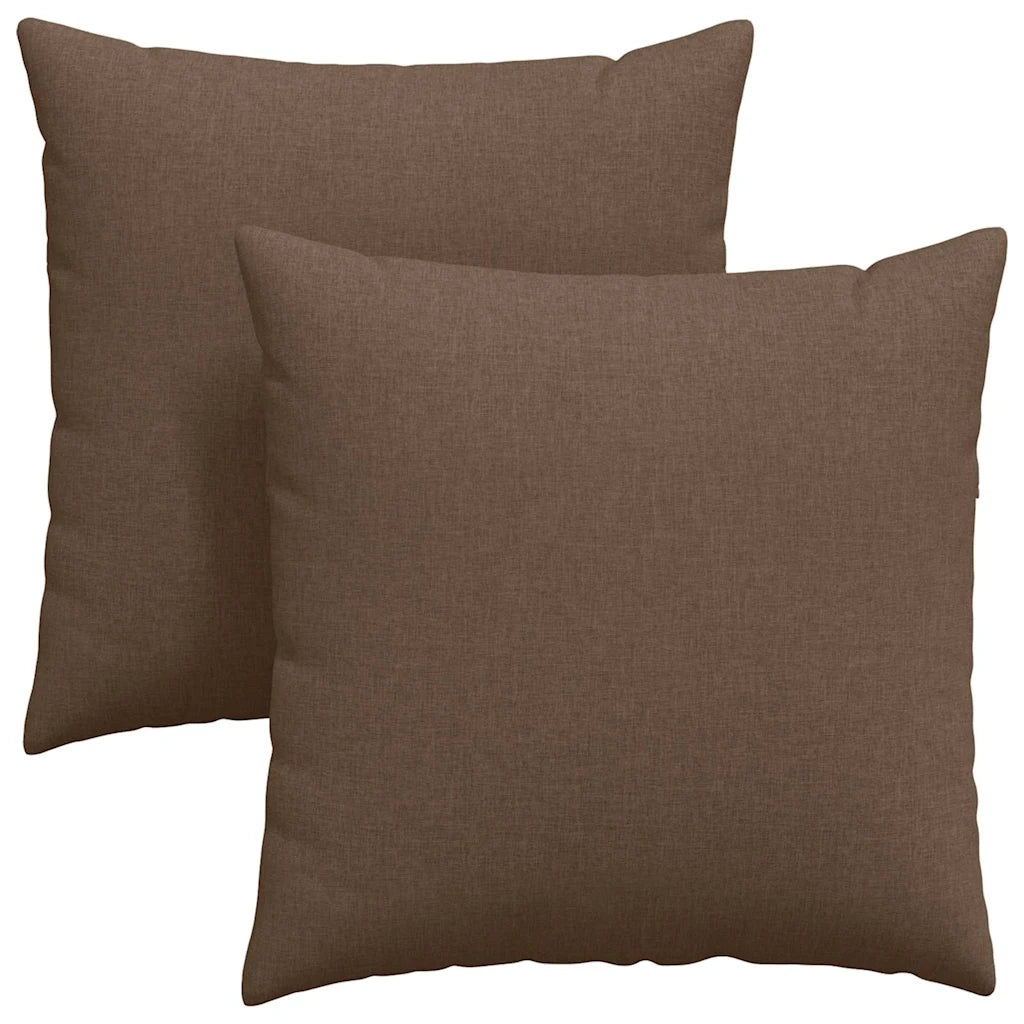 Cuscini da Divano 2 pcs Marrone 60 x 60 cm Tessuto 42014001