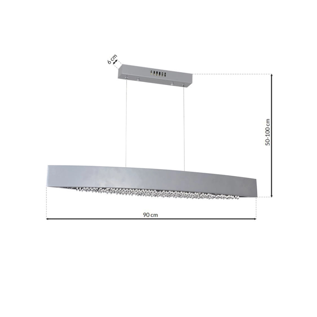 Lampada sospensione Milagro Bocca ML016 cristallo LED 4000K