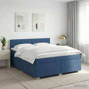 Letto box spring con materasso Blu 140 x 190 cm Tessuto 3450480