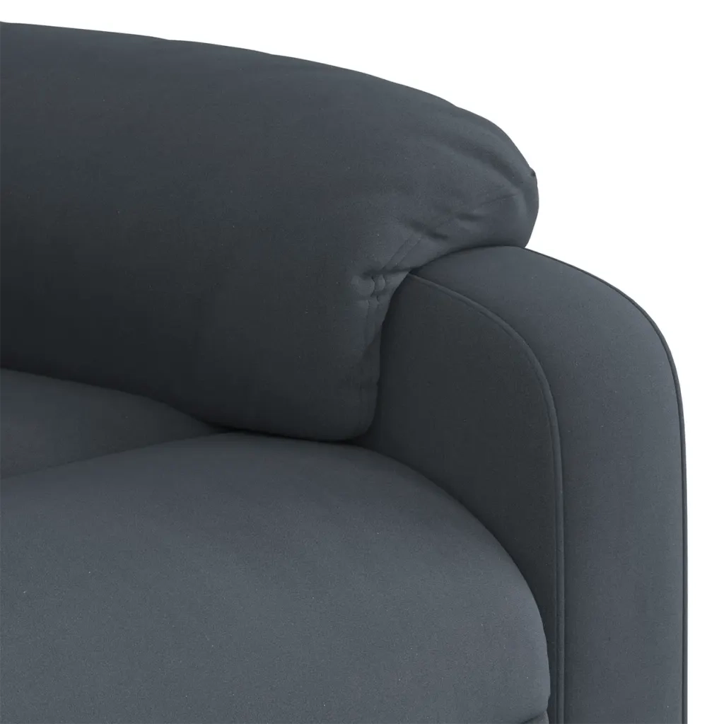 Poltrona | Sedia Relax Reclinabile Grigio Scuro in Velluto