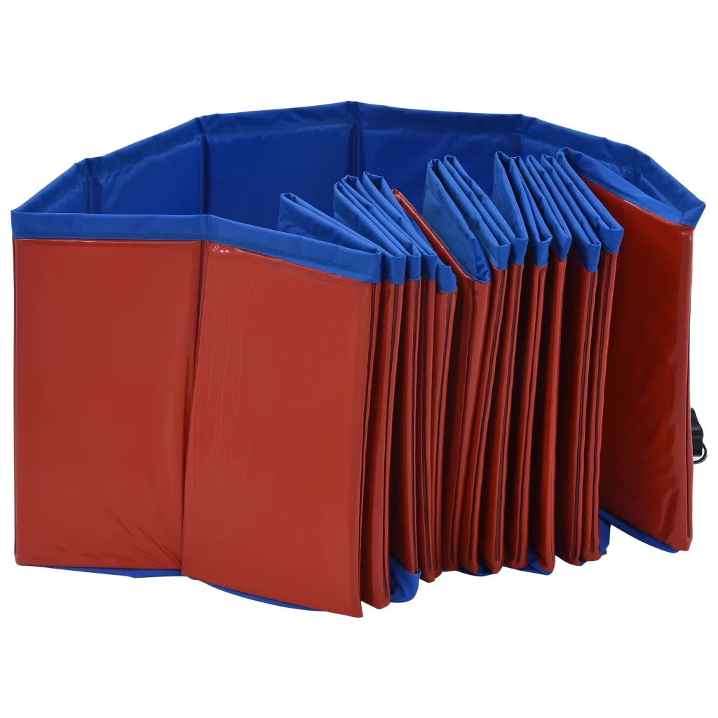 Piscina per Cani Pieghevole Rossa 160x30 cm in PVC 170824