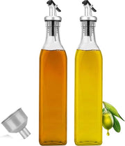 Set di contenitori in vetro da 500 ml x 2 pezzi con chiusura anti-blocco, impermeabile e senza gocce per cucina e barbecue