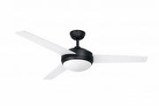 Vam Ventilatore da soffitto Grafite - bianco 132 cm con luce 2xE27 & Telecomando con Sensore Temperatura
