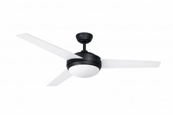 Vam Ventilatore da soffitto Grafite - bianco 132 cm con luce 2xE27 & Telecomando con Sensore Temperatura