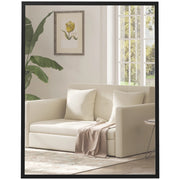Specchio da parete rettangolare ¨C Xylo ¨C cornice legno nero 90x70 cm