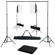 Kit professionale per studio fotografico con softbox e fondale nero 02_0001435