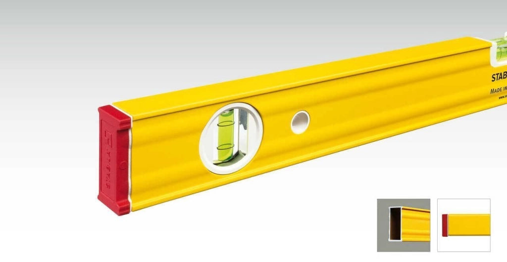 Stabila 19165 Modello 80 AS Livella Lineare 60 cm Alluminio 2 Bolle Precisione 0,5 mm-m colore Giallo