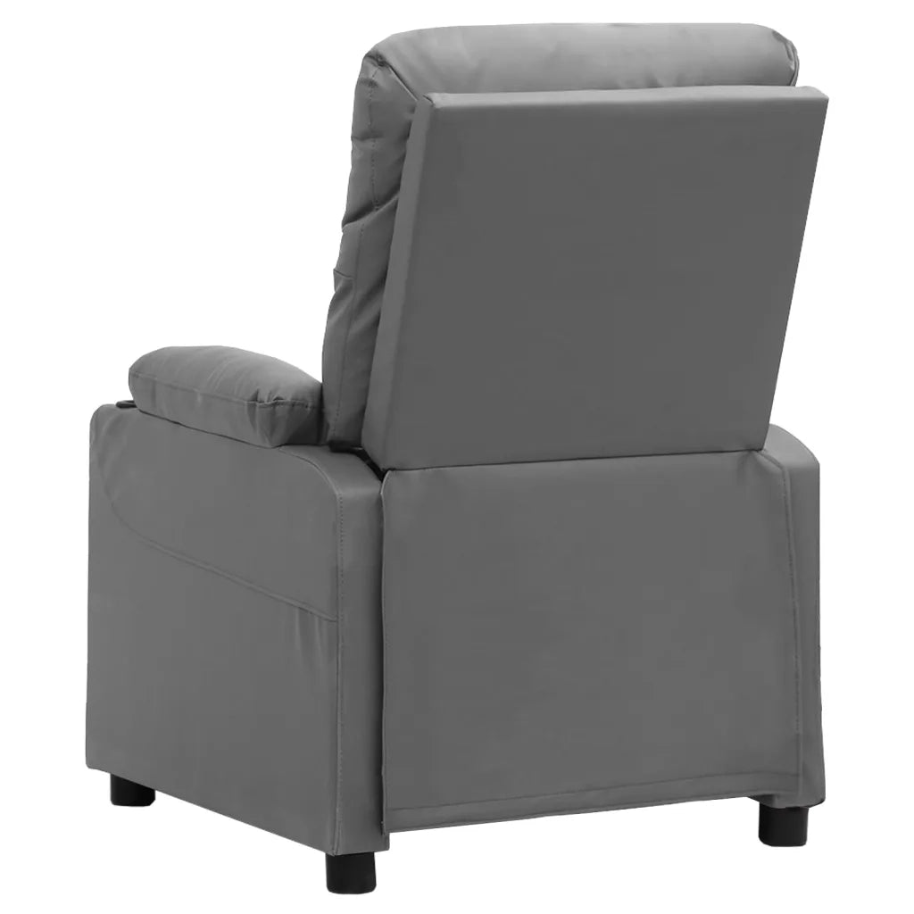 Poltrona Massaggiante Elettrica Grigio Similpelle 3098874