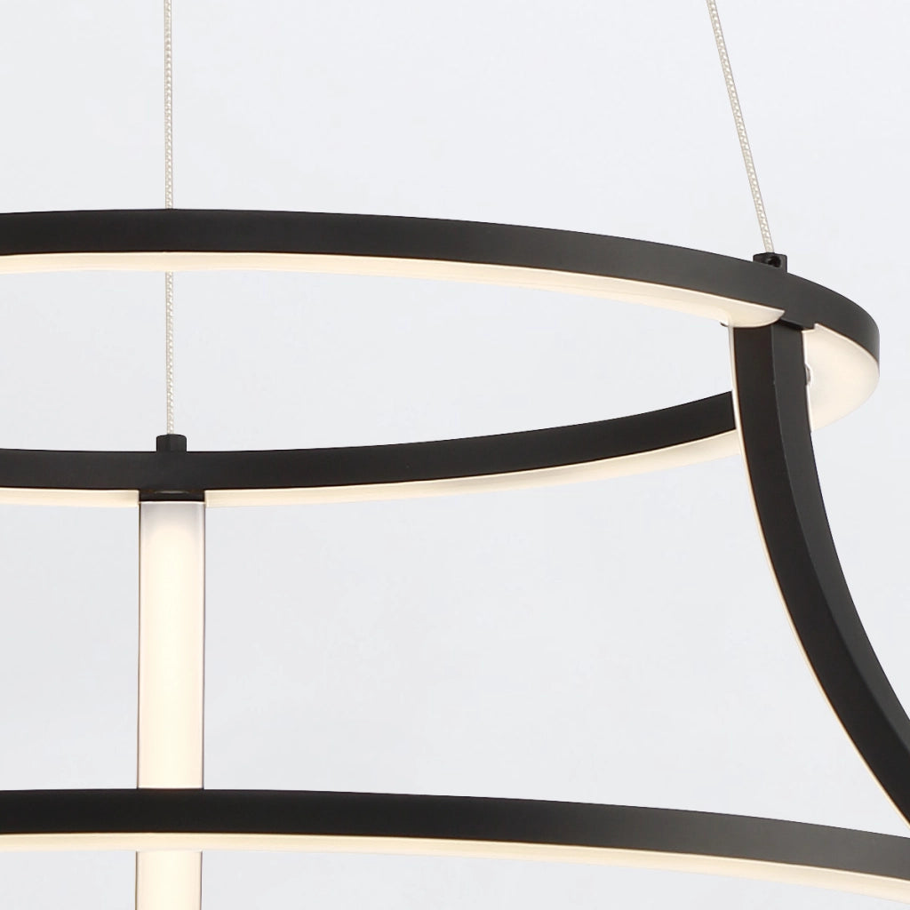 Lampada sospesa Cadoux Quintiesse nera Ø51 LED 54W