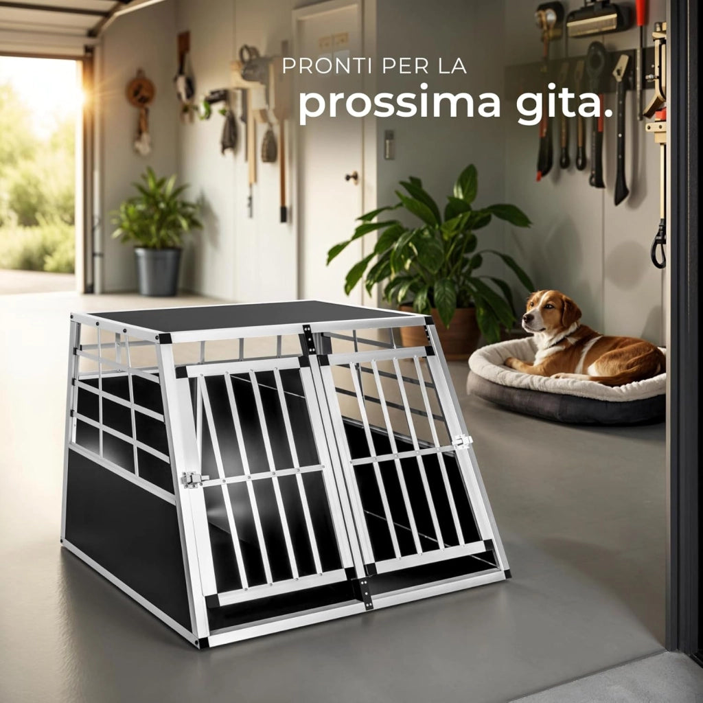 , Cuccia in alluminio per cani, trasportino per cani, a forma di trapezio, diversi modelli