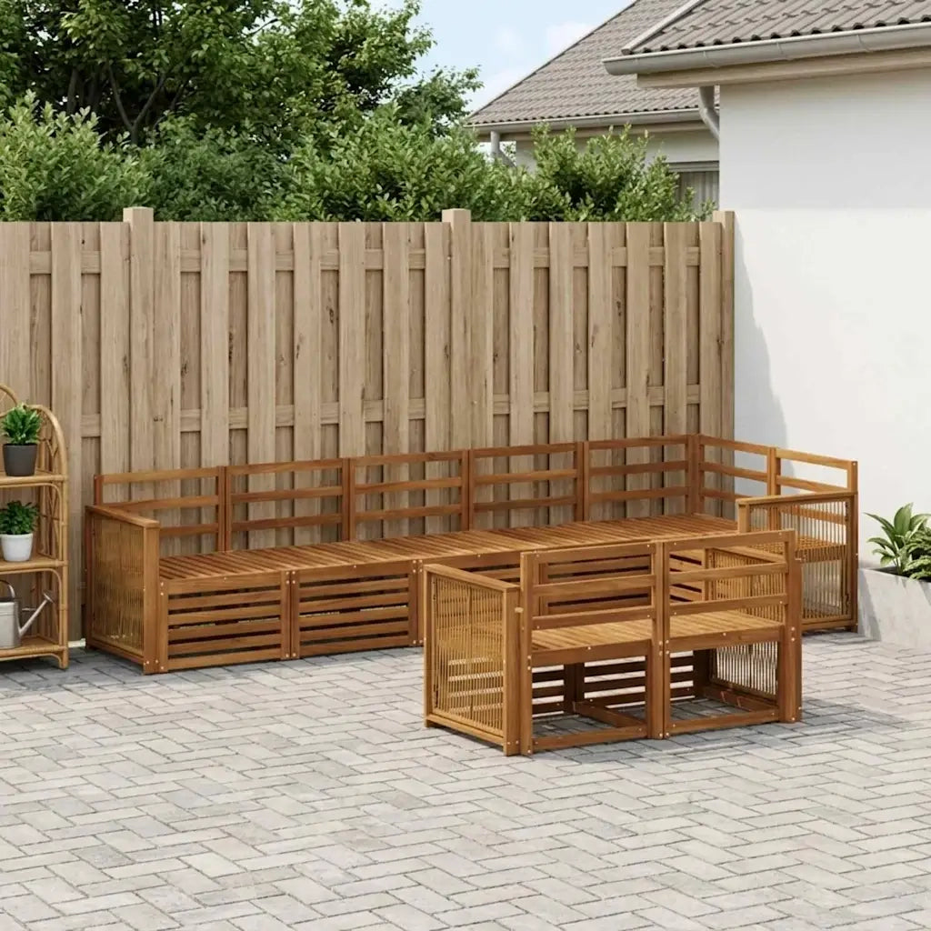 Set divani Legno di Acacia Massello 3384505