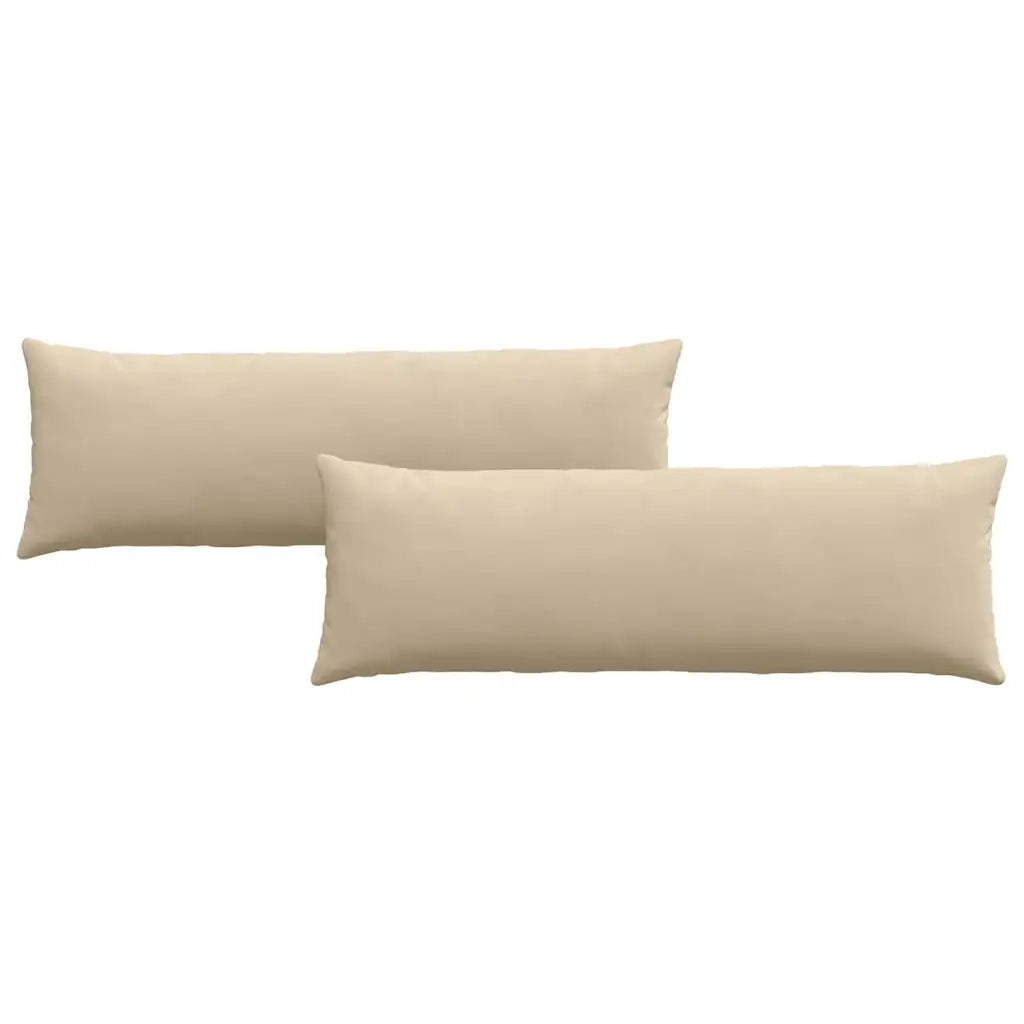 Cuscini da Divano 2 pcs Crema 120 x 40 cm Tessuto 42013815