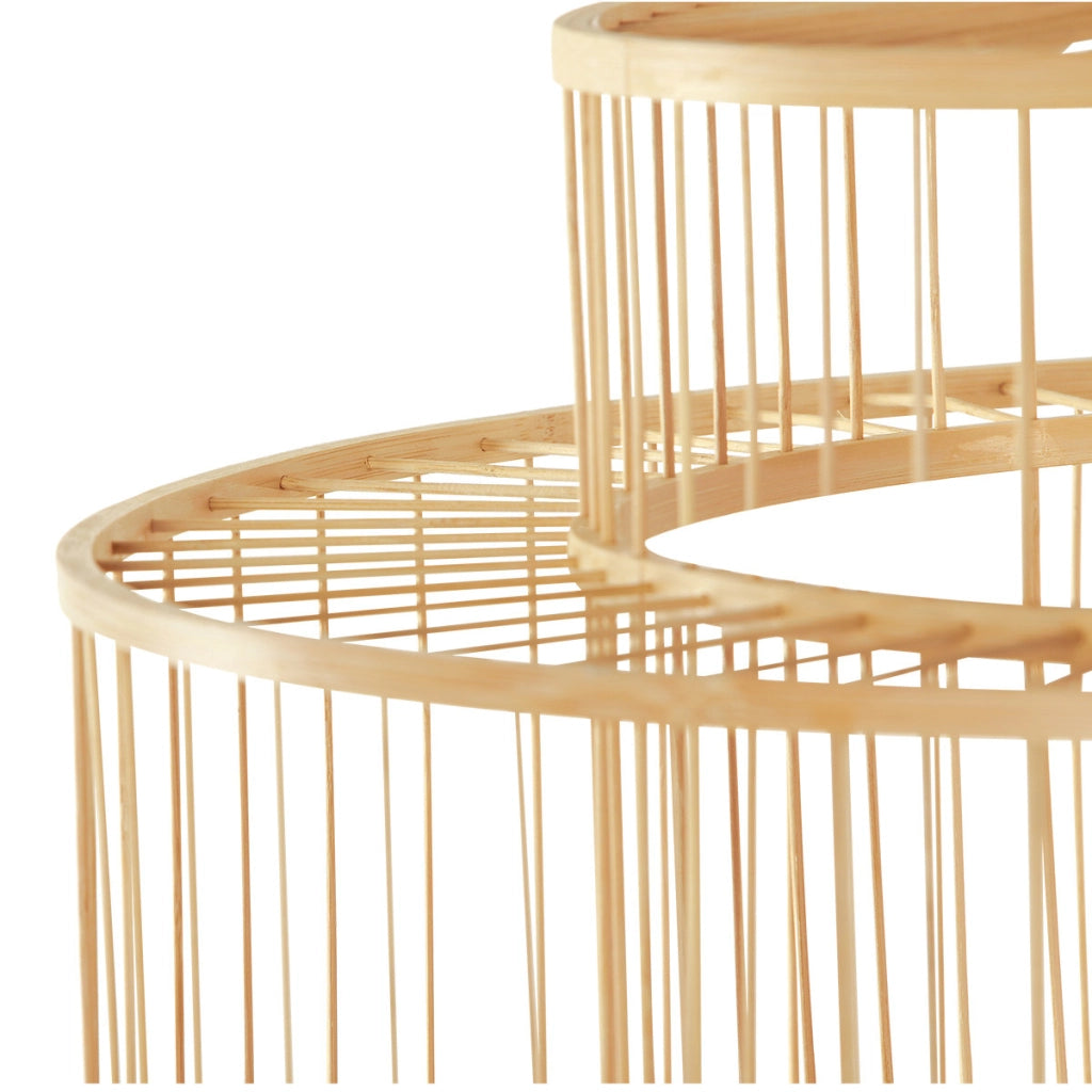 Lampada a sospensione rattan grande E27 15W Stela