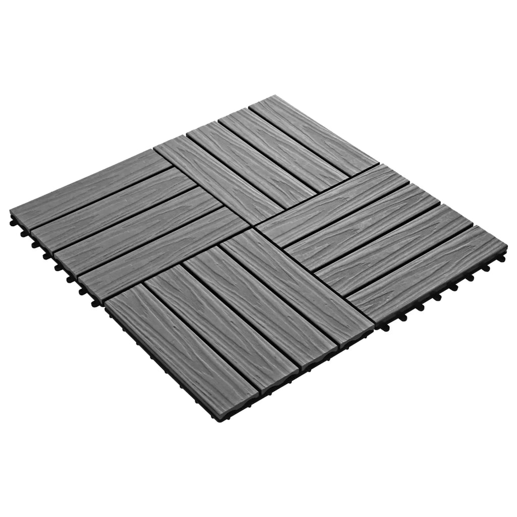 Piastrella per Decking Design 3D 11 pcs Grigio 30 x 30 cm WPC 42046680
