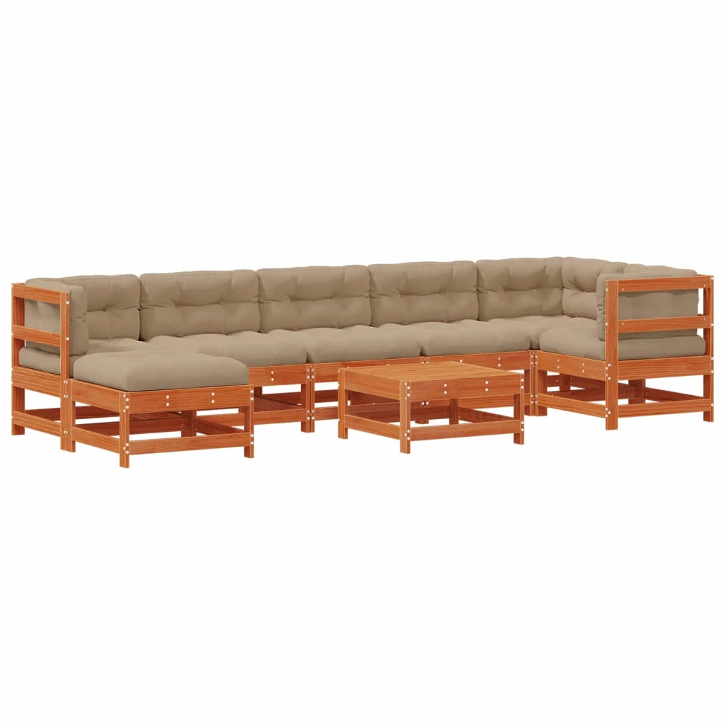Set Lounge da Giardino 8 pcs Marrone Cerato 3418094