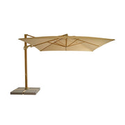 Obrellone Trastevere bianco (tela) - legno larice (palo) Colore: Grigio Lucido - Avorio + LED