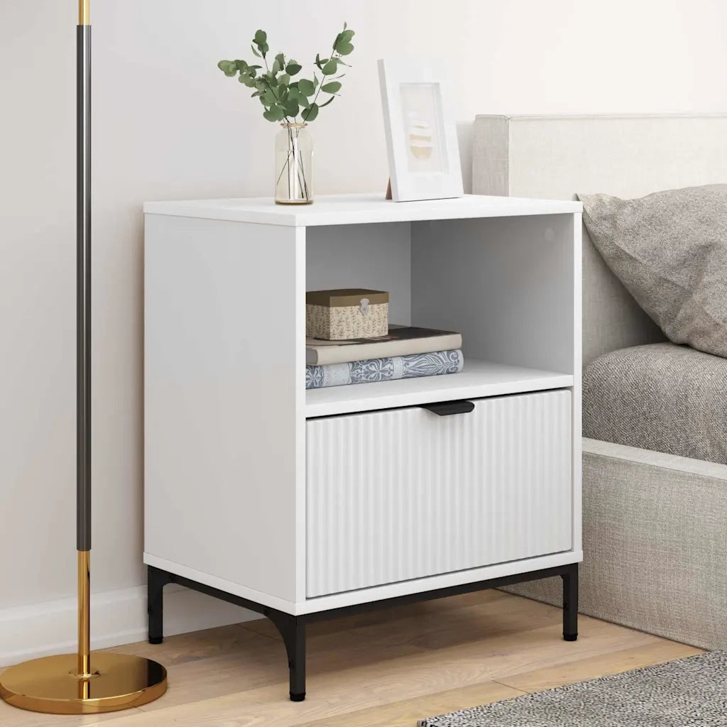 Armadio da Notte 2 pcs Bianco 49 x 36 x 61 cm Legno multistrato 883475