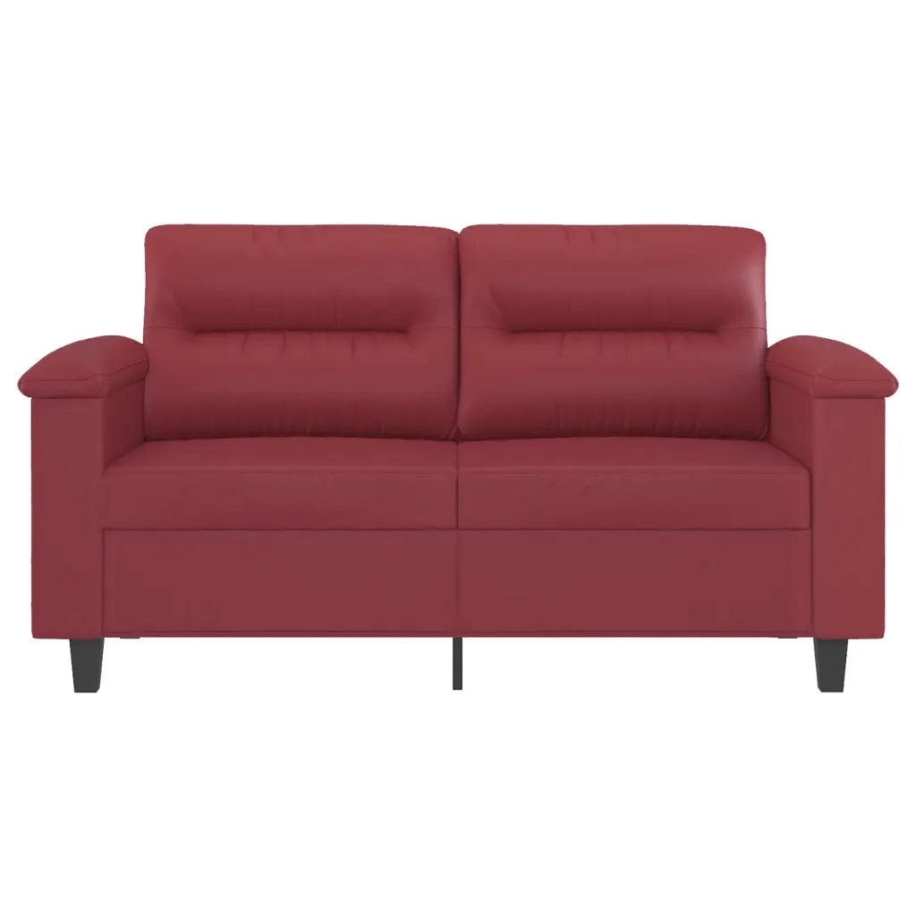 Divano a 2 Posti-Sofa 2 Posti Rosso Vino 120 cm in Similpelle 666482