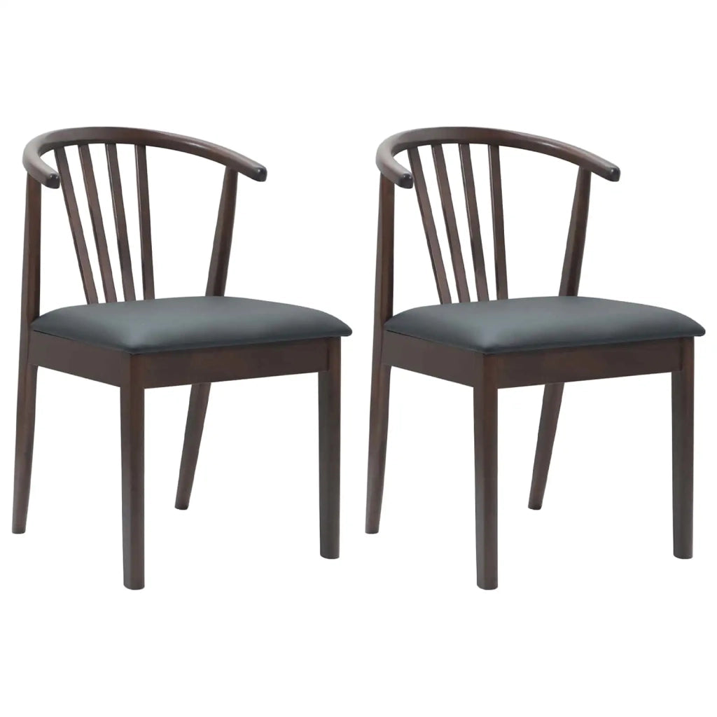 Sedia da pranzo 2 pcs Marrone chiaro e nero 42020394