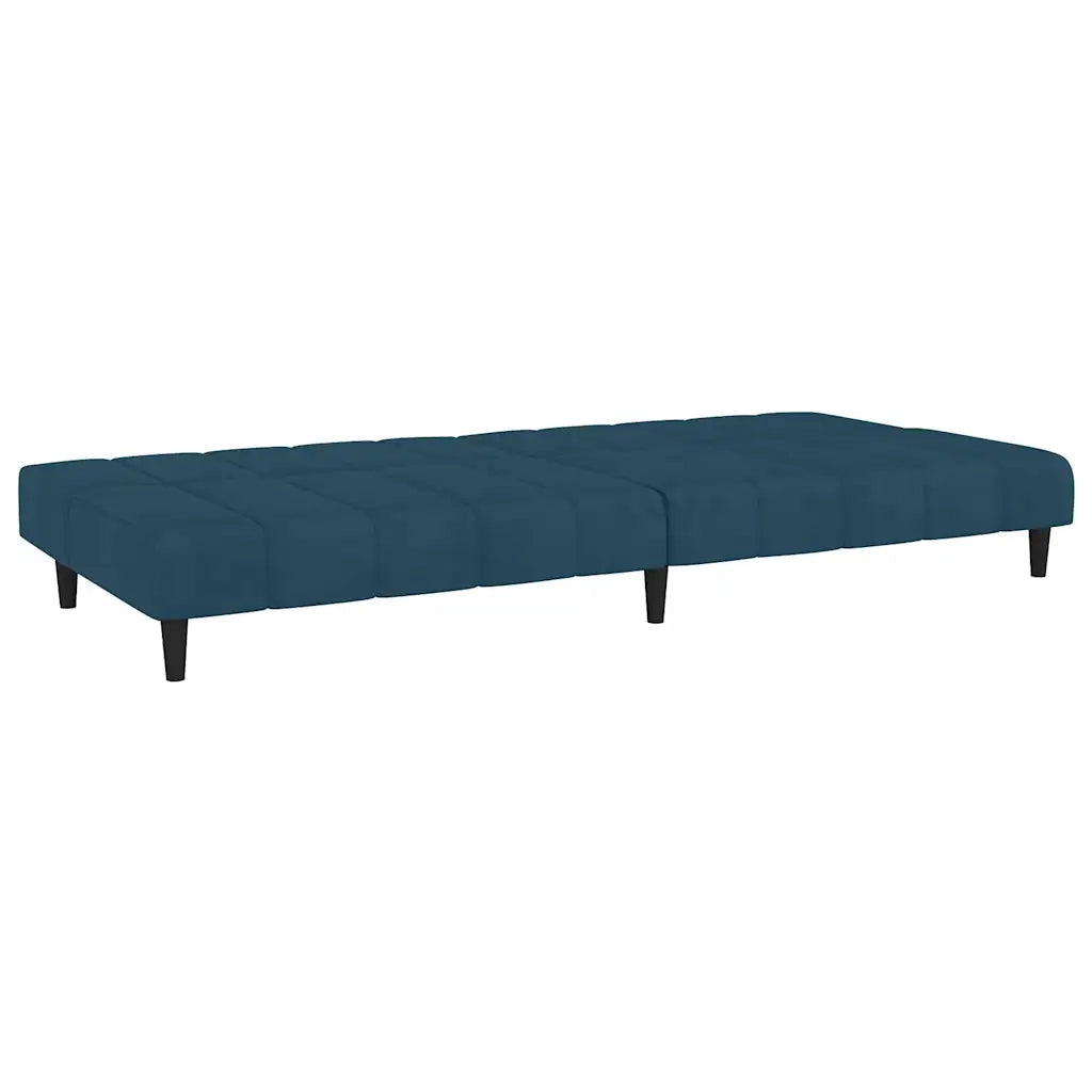 Divano Letto a 2 Posti-Sofa Letto 2 Posti-Daybed Blu in Velluto 204820