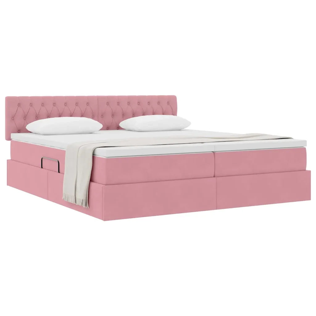 Letto con Contenitore con materasso Rosa 90 x 200 cm