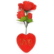 Trade Shop - Rosa Rossa Artificiale Con Cuore Orsetto Box Regalo Per San Valentino 3 Mod Ass -